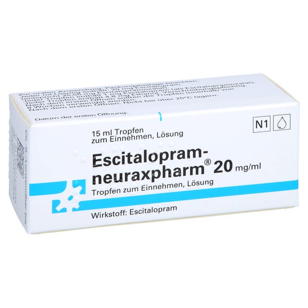 ESCITALOPRAM-neuraxpharm 20 mg/ml Tropfen z.Einn. 15 ml