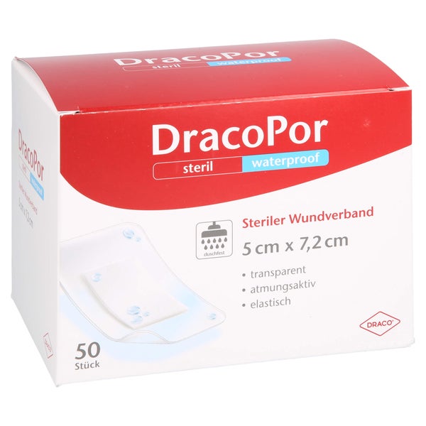 Dracopor Waterproof Wundverband 5x7,2 cm 50 St