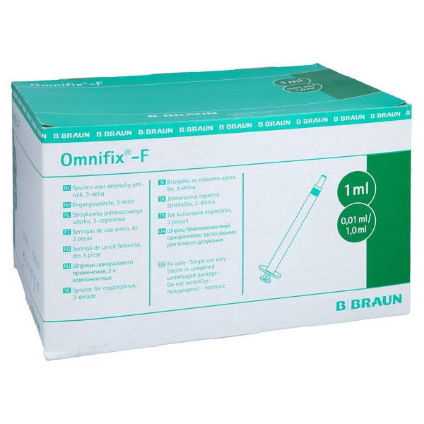 Omnifix F Solo Spr.1 ml Luer-Lock Feindo 100 St