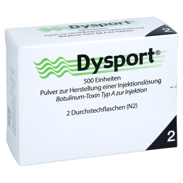 DYSPORT 500 Einheiten Pulver z.Herst.e.Inj.-Lsg. 2 St