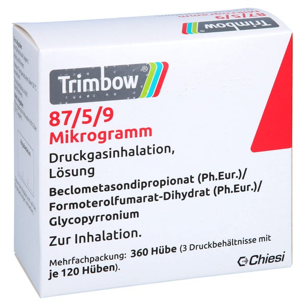 TRIMBOW 87 µg/5 µg/9 µg 120 Hub Druckgasinhalation 3 St