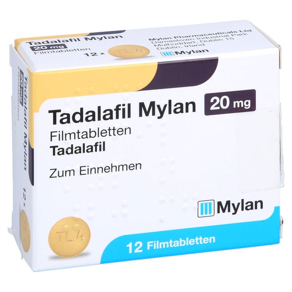 Tadalafil Mylan 20 mg Filmtabletten 12 St