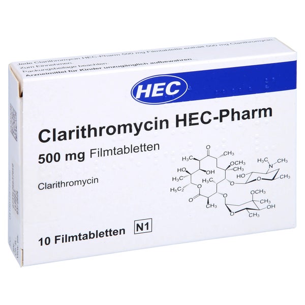 CLARITHROMYCIN HEC-Pharm 500 mg Filmtabletten 10 St