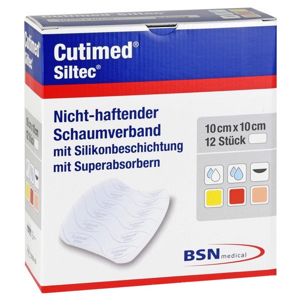Cutimed Siltec Schaumverb.10x10 cm nicht 12 St