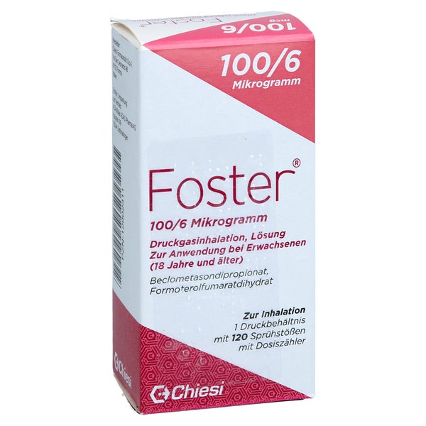Foster 100/6 µg 120 Hub Dosieraerosol 1 St