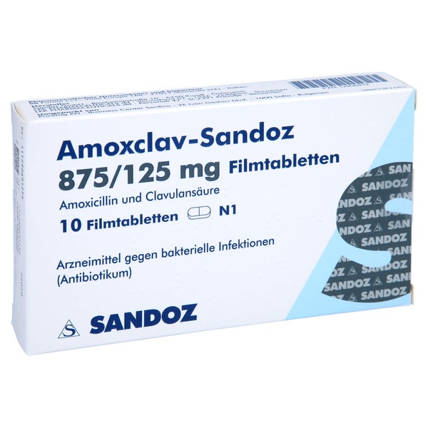 AMOXCLAV-Sandoz 875/125 mg Filmtabletten 10 St