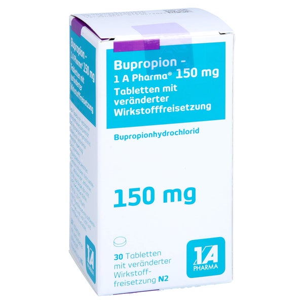 BUPROPION-1A Pharma 150 mg Tab.m.verä.Wst.-Frs. 30 St