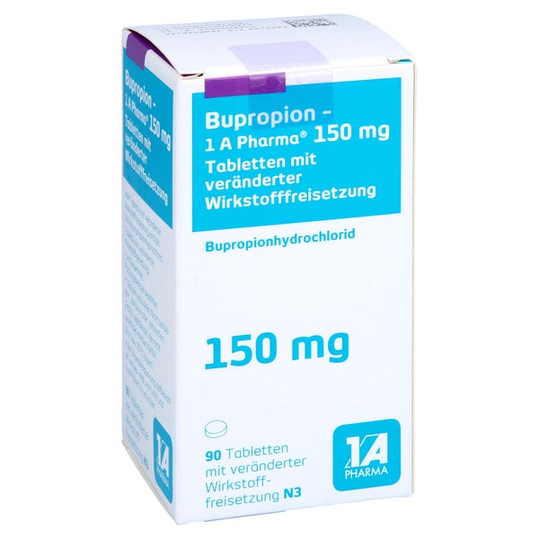 BUPROPION-1A Pharma 150 mg Tab.m.verä.Wst.-Frs. 90 St