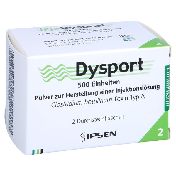 DYSPORT 500 Einheiten Pulver z.Herst.e.Inj.-Lsg. 2 St