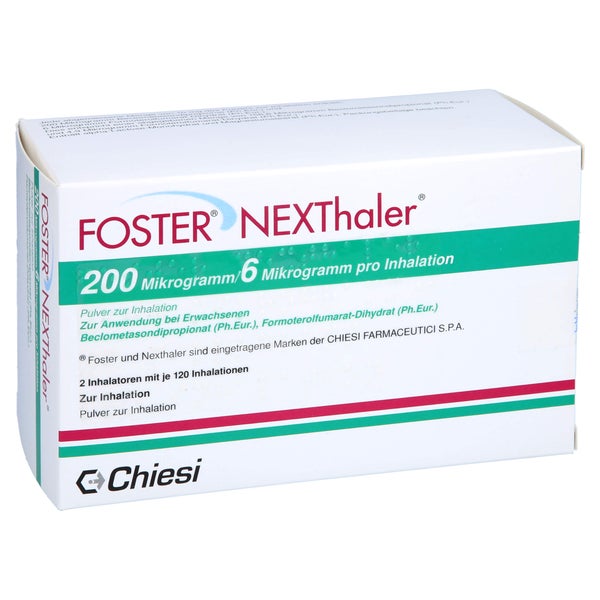 FOSTER NEXThaler 200/6 µg 120 ED Inhalationspulver 2 St