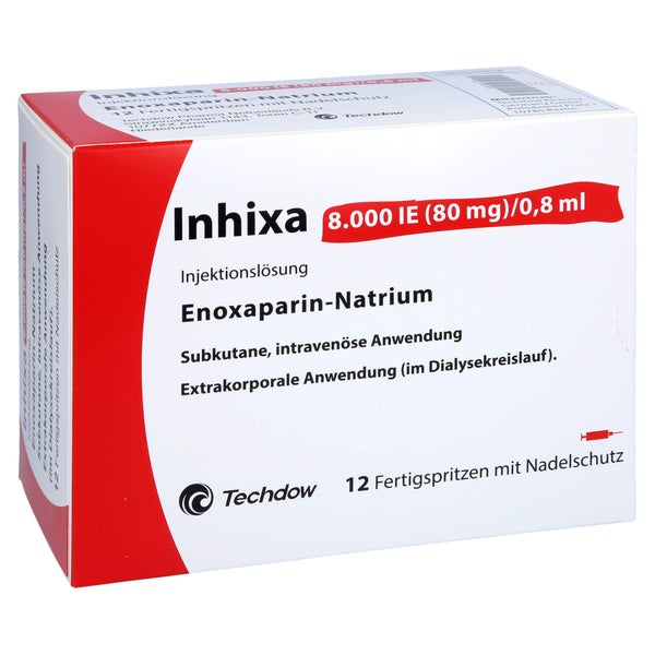 INHIXA 8.000 I.E. 80 mg/0,8 ml ILO F.Sp.+Sich-Sys. 12 St