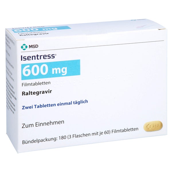 Isentress 600 mg Filmtabletten 180 St