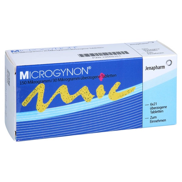 Microgynon 21 Überzogene Tabletten 6X21 St
