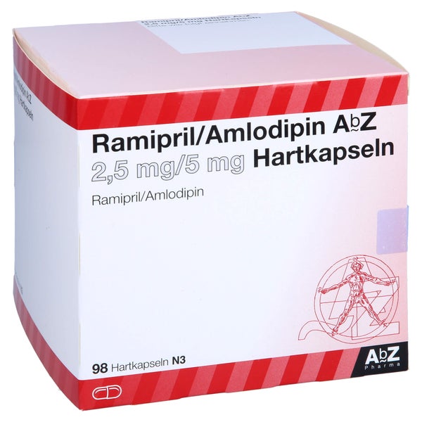 RAMIPRIL/Amlodipin AbZ 2,5 mg/5 mg Hartkapseln 98 St
