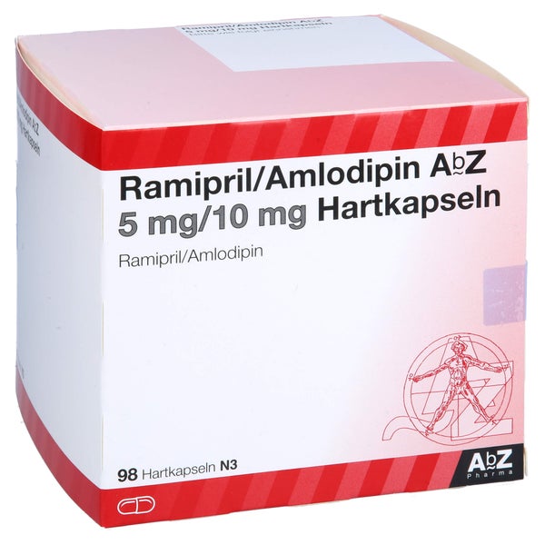 RAMIPRIL/Amlodipin AbZ 5 mg/10 mg Hartkapseln 98 St