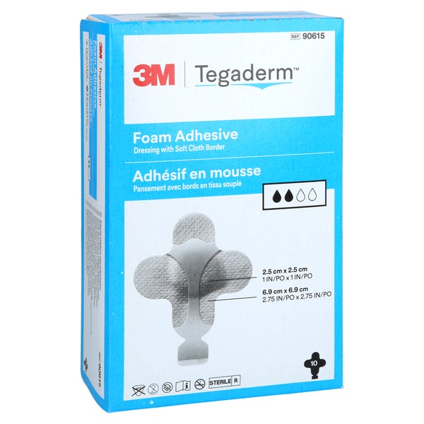 Tegaderm Foam Adhesive 6,9x6,9 cm kreuzf 10 St