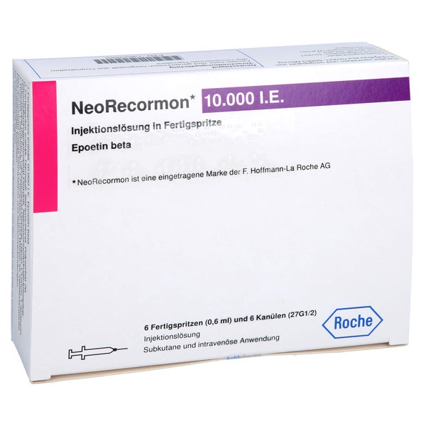 NEORECORMON 10.000 I.E. Injekt.-Lsg.i.e.Fertigspr. 6 St