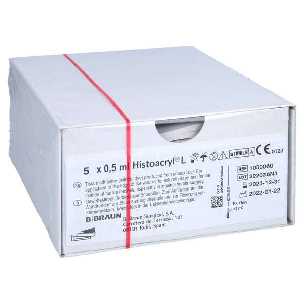 Histoacryl Gewebekleber Farblos Ampullen 5X0,5 ml