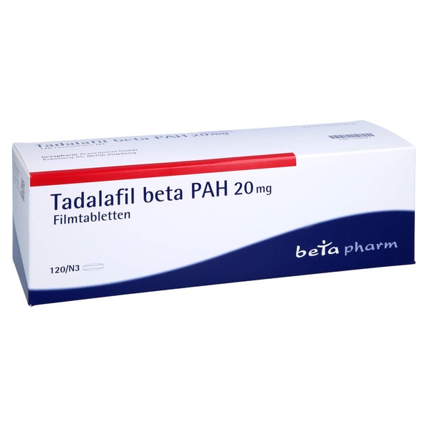 Tadalafil beta PAH 20 mg Filmtabletten 120 St