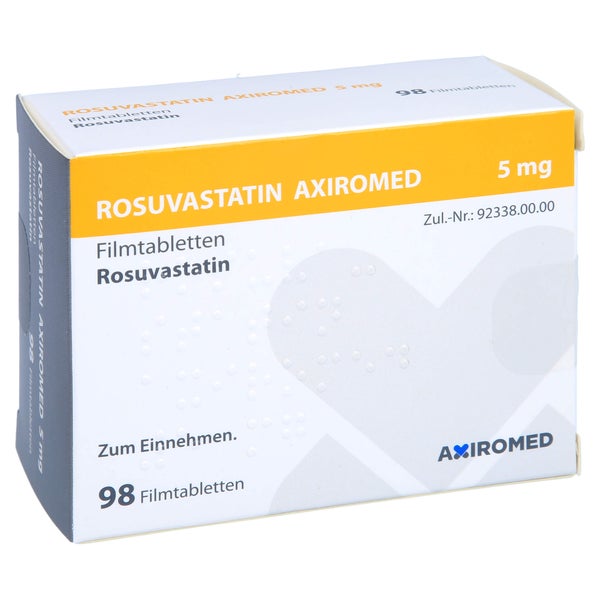 ROSUVASTATIN AXIROMED 5 mg Filmtabletten 98 St