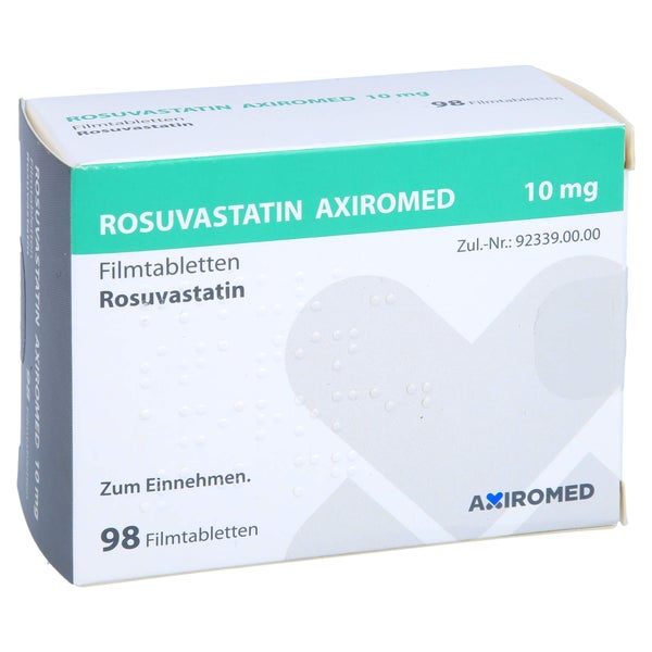 ROSUVASTATIN AXIROMED 10 mg Filmtabletten 98 St