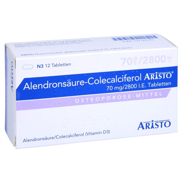 Alendronsäure-Colecalciferol Aristo 70 mg/2800 I.E. 12 St