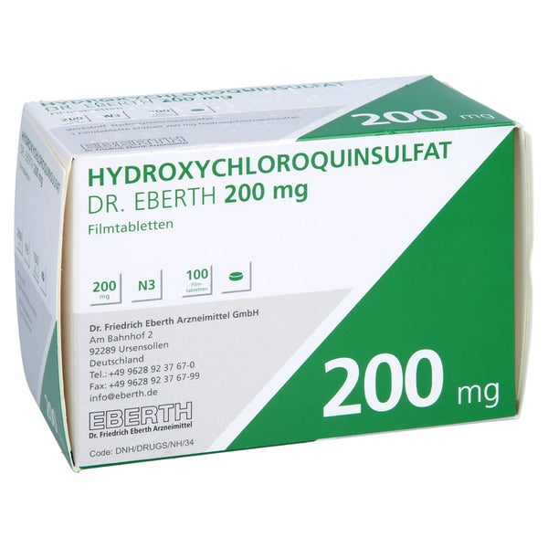 HYDROXYCHLOROQUINSULFAT Dr.Eberth 200 mg Filmtabl. 100 St