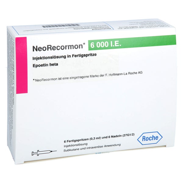 NEORECORMON 6.000 I.E. Injekt.-Lsg.i.e.Fertigspr. 6 St