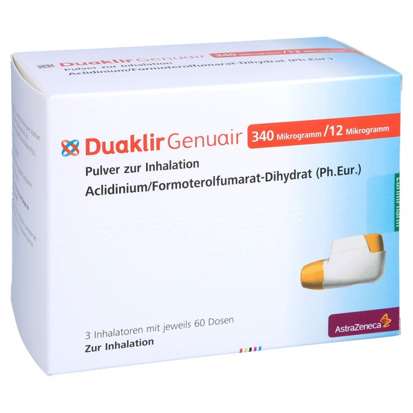DUAKLIR Genuair 340 µg/12 µg Plv.z.Inhalation 60ED 3 St