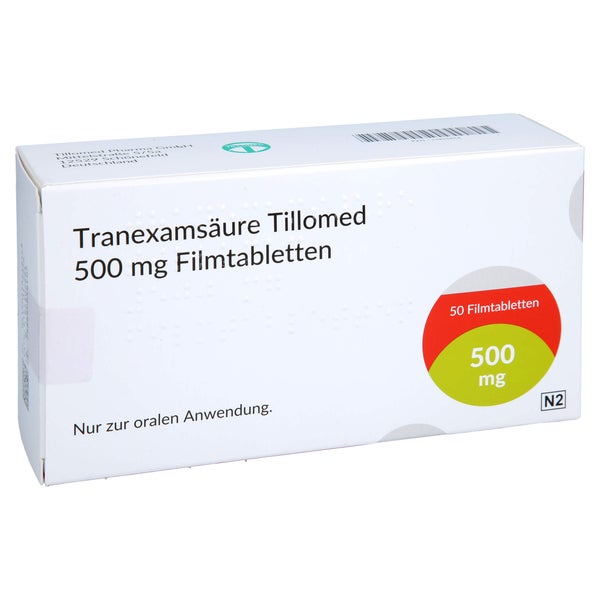 TRANEXAMSÄURE Tillomed 500 mg Filmtabletten 50 St