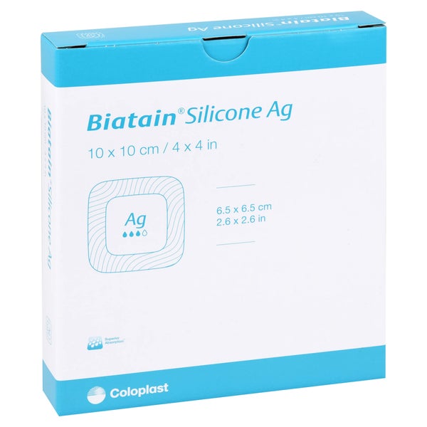 Biatain Silicone Ag Schaumverband 10x10 5 St