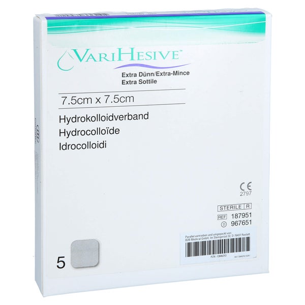 Varihesive Extra dünn 7,5x7,5 cm HKV hyd 5 St