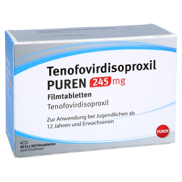 TENOFOVIRDISOPROXIL PUREN 245 mg Filmtabletten 3X30 St
