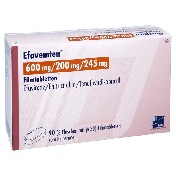 EFAVEMTEN 600 mg/200 mg/245 mg Filmtabl.Dose 90 St