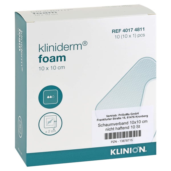 Schaumverband 10x10 cm nicht haftend 10 St