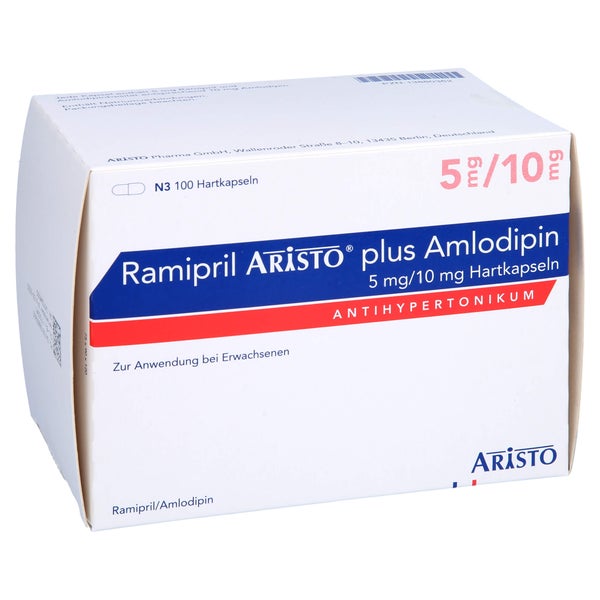 RAMIPRIL Aristo plus Amlodipin 5 mg/10 mg Hartkps 100 St
