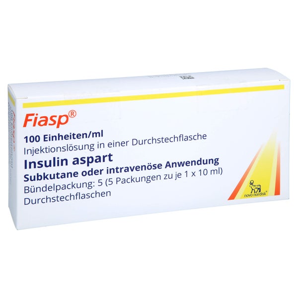 FIASP 100 E/ml Inj.-Lsg.i.e.Durchstechflasche 5X1X10 ml
