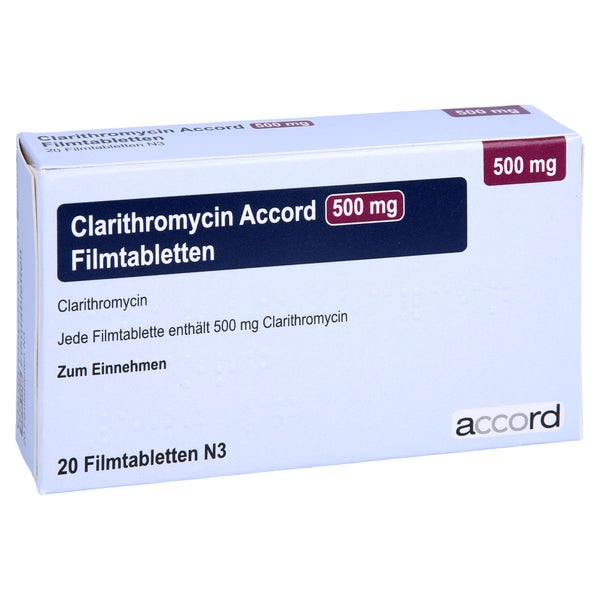 CLARITHROMYCIN Accord 500 mg Filmtabletten 20 St