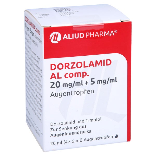 DORZOLAMID AL comp.20 mg/ml + 5 mg/ml Augentropfen 4X5 ml