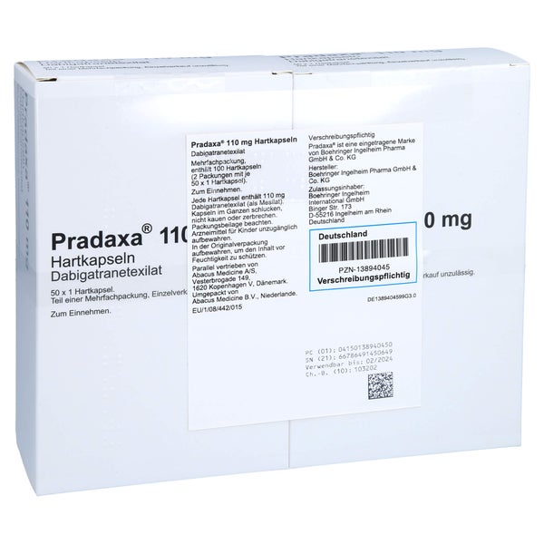 Pradaxa 110 mg Hartkapseln 100 St