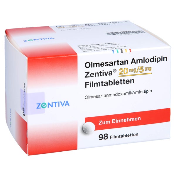 OLMESARTAN Amlodipin Zentiva 20 mg/5 mg Filmtabl. 98 St