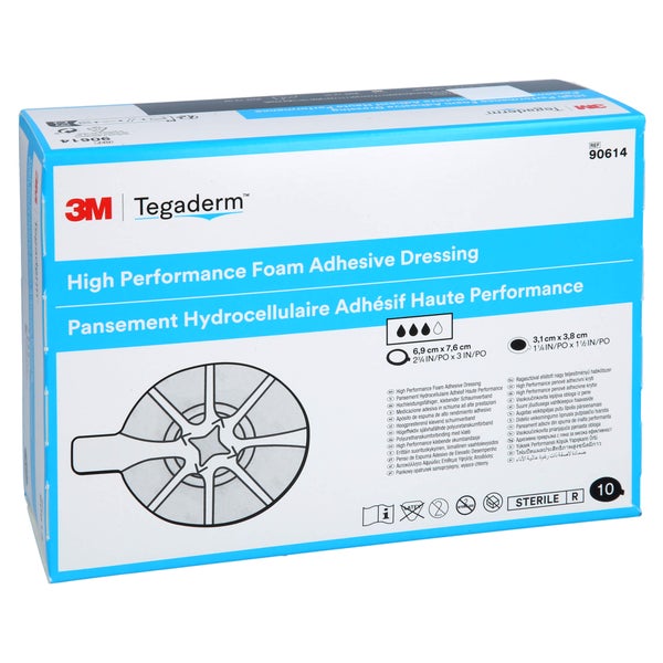 Tegaderm Foam Adhesive 6,9x7,6 cm oval 9 10 St