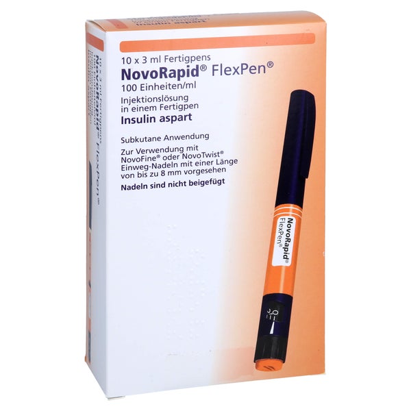 NOVORAPID FlexPen 100 E/ml Inj.-Lsg.i.e.Fertigpen 10X3 ml
