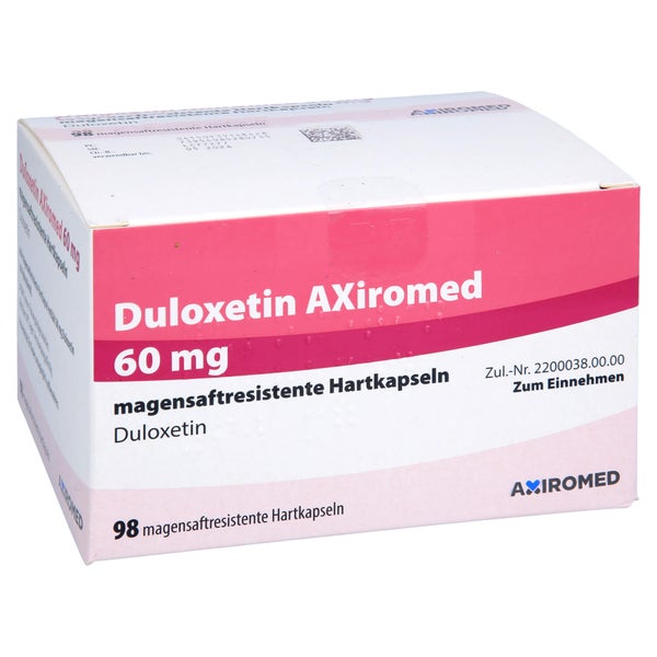 DULOXETIN AXiromed 60 mg magensaftres.Hartkapseln 98 St
