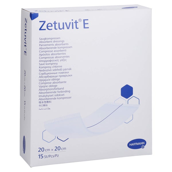 Zetuvit E Saugkompressen steril 20x20 cm 15 St