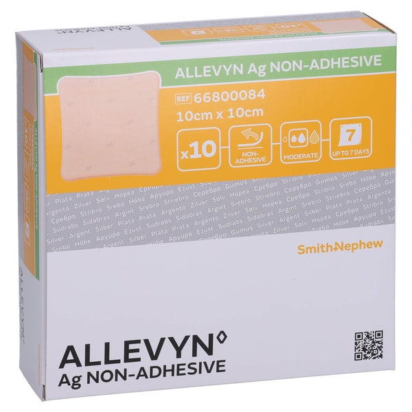 Allevyn Ag non Adhesive 10x10 cm Wundver 10 St