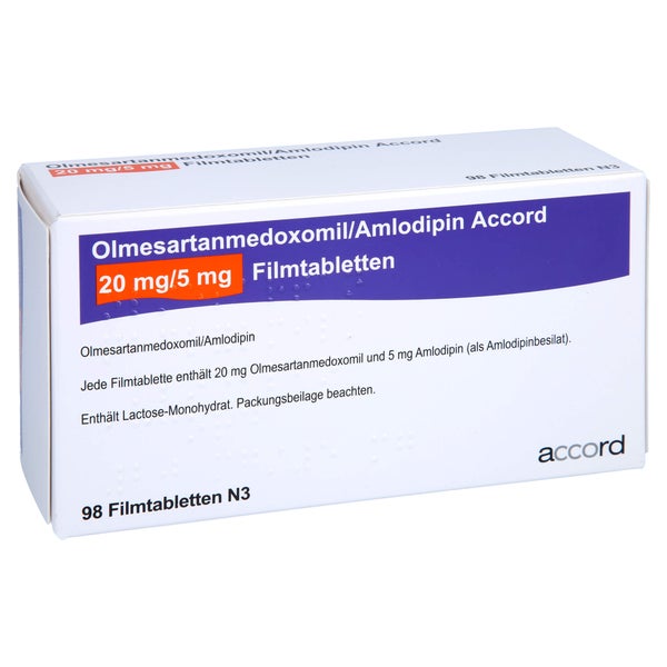 OLMESARTANMEDOXOMIL/Amlodipin Accord 20 mg/5 mg 98 St