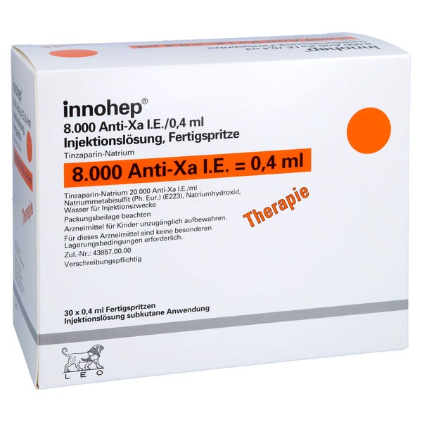 INNOHEP 8.000 Anti-Xa I.E./0,4ml Inj.-Lsg.i.e.FS 30 St