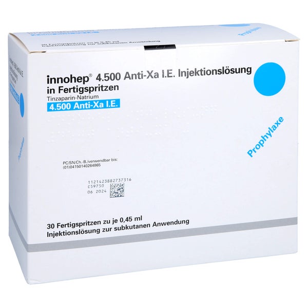 INNOHEP 4.500 Anti-Xa I.E./0,45ml Inj.-Lsg.i.e.FS 30X0,45 ml