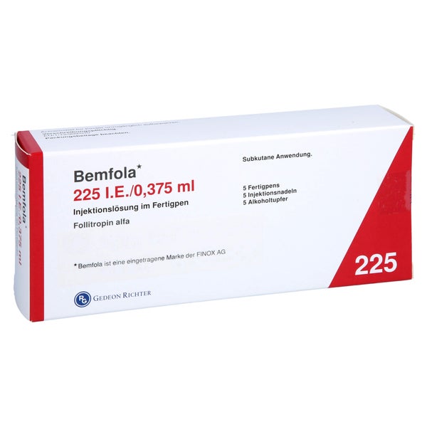 BEMFOLA 225 I.E./0,375 ml Inj.-Lsg.i.e.Fertigpen 5 St